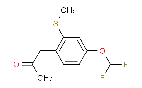 CAS No. 1804192-55-9, 1-(4-(Difluoromethoxy)-2-(methylthio)phenyl)propan-2-one