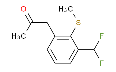 CAS No. 1806624-64-5, 1-(3-(Difluoromethyl)-2-(methylthio)phenyl)propan-2-one