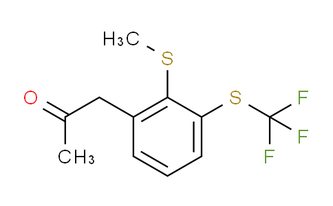 CAS No. 1806454-87-4, 1-(2-(Methylthio)-3-(trifluoromethylthio)phenyl)propan-2-one