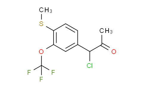 CAS No. 1806500-25-3, 1-Chloro-1-(4-(methylthio)-3-(trifluoromethoxy)phenyl)propan-2-one
