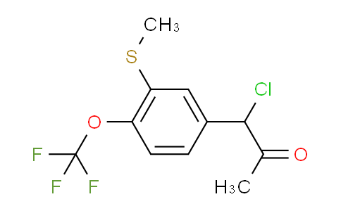 CAS No. 1805696-53-0, 1-Chloro-1-(3-(methylthio)-4-(trifluoromethoxy)phenyl)propan-2-one