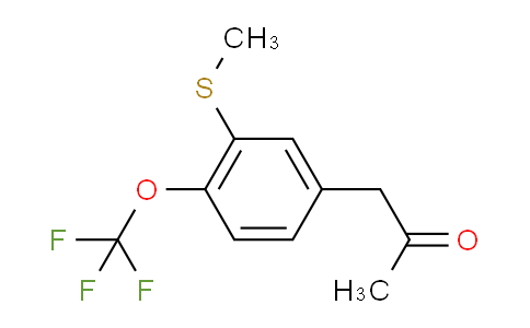 CAS No. 1806704-57-3, 1-(3-(Methylthio)-4-(trifluoromethoxy)phenyl)propan-2-one