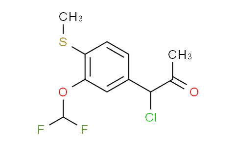 CAS No. 1805875-92-6, 1-Chloro-1-(3-(difluoromethoxy)-4-(methylthio)phenyl)propan-2-one
