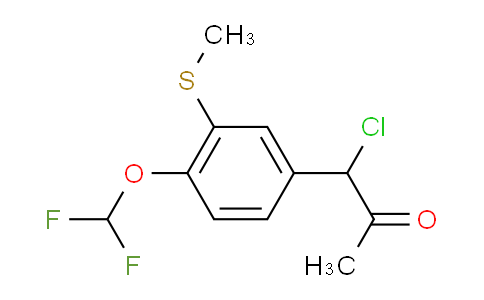 CAS No. 1804086-98-3, 1-Chloro-1-(4-(difluoromethoxy)-3-(methylthio)phenyl)propan-2-one