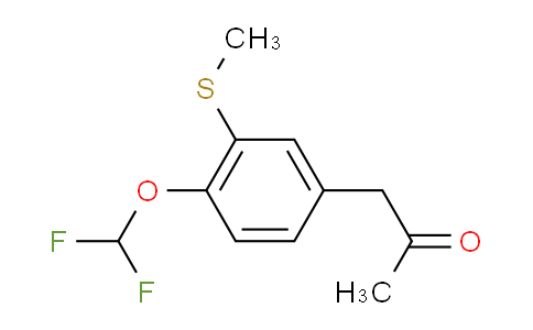 CAS No. 1806456-07-4, 1-(4-(Difluoromethoxy)-3-(methylthio)phenyl)propan-2-one