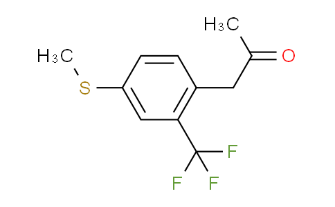 CAS No. 1806649-31-9, 1-(4-(Methylthio)-2-(trifluoromethyl)phenyl)propan-2-one