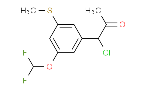 CAS No. 1805889-43-3, 1-Chloro-1-(3-(difluoromethoxy)-5-(methylthio)phenyl)propan-2-one