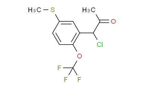 CAS No. 1805748-27-9, 1-Chloro-1-(5-(methylthio)-2-(trifluoromethoxy)phenyl)propan-2-one