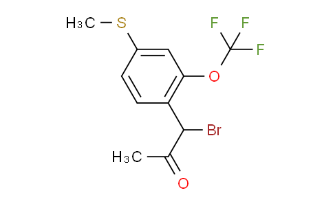 CAS No. 1805913-74-9, 1-Bromo-1-(4-(methylthio)-2-(trifluoromethoxy)phenyl)propan-2-one