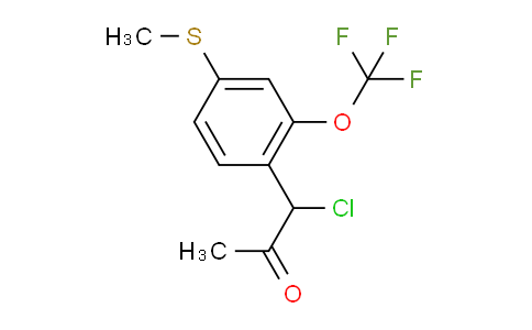 CAS No. 1805913-82-9, 1-Chloro-1-(4-(methylthio)-2-(trifluoromethoxy)phenyl)propan-2-one