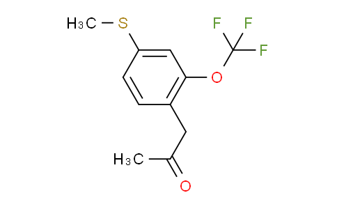 CAS No. 1804244-14-1, 1-(4-(Methylthio)-2-(trifluoromethoxy)phenyl)propan-2-one