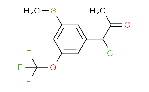 CAS No. 1806369-05-0, 1-Chloro-1-(3-(methylthio)-5-(trifluoromethoxy)phenyl)propan-2-one
