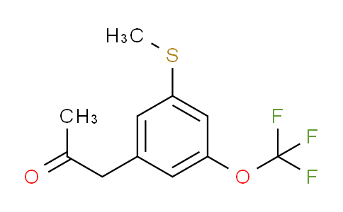 CAS No. 1805696-41-6, 1-(3-(Methylthio)-5-(trifluoromethoxy)phenyl)propan-2-one