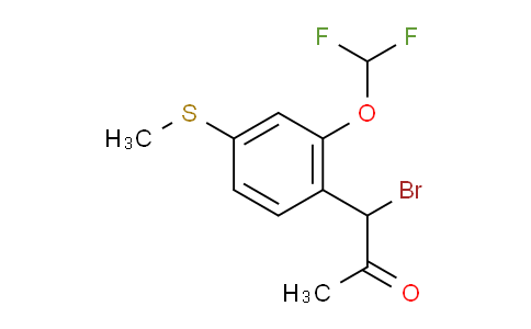 CAS No. 1805865-91-1, 1-Bromo-1-(2-(difluoromethoxy)-4-(methylthio)phenyl)propan-2-one