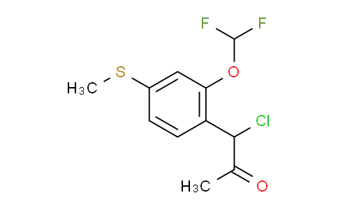 CAS No. 1806383-97-0, 1-Chloro-1-(2-(difluoromethoxy)-4-(methylthio)phenyl)propan-2-one