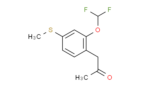 CAS No. 1805760-63-7, 1-(2-(Difluoromethoxy)-4-(methylthio)phenyl)propan-2-one
