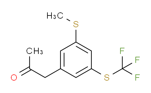 CAS No. 1806370-51-3, 1-(3-(Methylthio)-5-(trifluoromethylthio)phenyl)propan-2-one