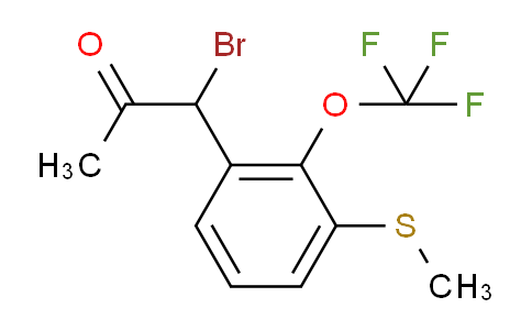 CAS No. 1806595-09-4, 1-Bromo-1-(3-(methylthio)-2-(trifluoromethoxy)phenyl)propan-2-one