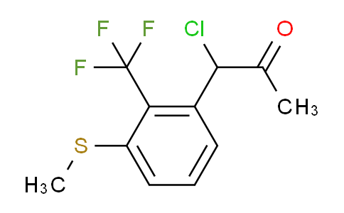 CAS No. 1805751-28-3, 1-Chloro-1-(3-(methylthio)-2-(trifluoromethyl)phenyl)propan-2-one