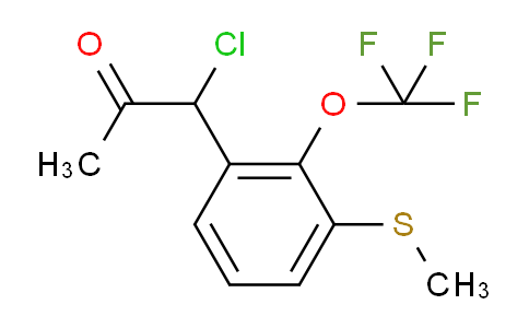 CAS No. 1806461-83-5, 1-Chloro-1-(3-(methylthio)-2-(trifluoromethoxy)phenyl)propan-2-one