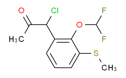 CAS No. 1804278-77-0, 1-Chloro-1-(2-(difluoromethoxy)-3-(methylthio)phenyl)propan-2-one