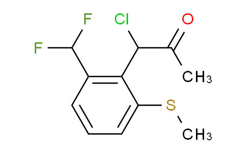 CAS No. 1804282-37-8, 1-Chloro-1-(2-(difluoromethyl)-6-(methylthio)phenyl)propan-2-one