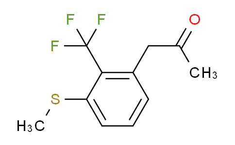 CAS No. 1805885-96-4, 1-(3-(Methylthio)-2-(trifluoromethyl)phenyl)propan-2-one