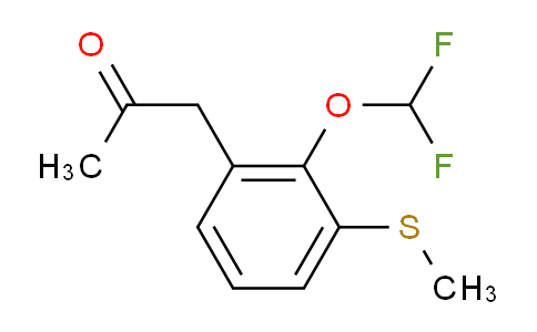 CAS No. 1805889-13-7, 1-(2-(Difluoromethoxy)-3-(methylthio)phenyl)propan-2-one