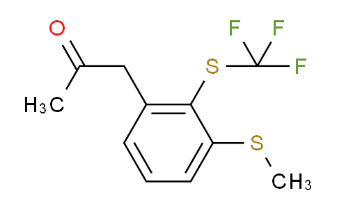 CAS No. 1806457-57-7, 1-(3-(Methylthio)-2-(trifluoromethylthio)phenyl)propan-2-one