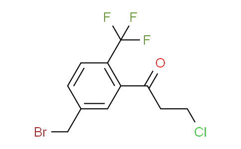 CAS No. 1804173-12-3, 1-(5-(Bromomethyl)-2-(trifluoromethyl)phenyl)-3-chloropropan-1-one