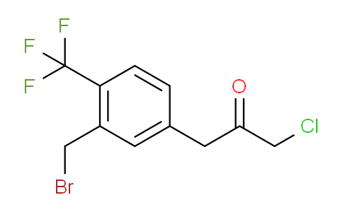 CAS No. 1804232-91-4, 1-(3-(Bromomethyl)-4-(trifluoromethyl)phenyl)-3-chloropropan-2-one