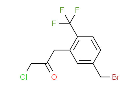 CAS No. 1804068-01-6, 1-(5-(Bromomethyl)-2-(trifluoromethyl)phenyl)-3-chloropropan-2-one