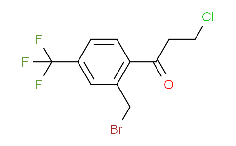 CAS No. 1803750-48-2, 1-(2-(Bromomethyl)-4-(trifluoromethyl)phenyl)-3-chloropropan-1-one