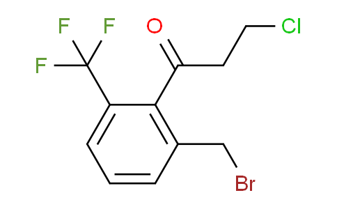 CAS No. 1804136-79-5, 1-(2-(Bromomethyl)-6-(trifluoromethyl)phenyl)-3-chloropropan-1-one