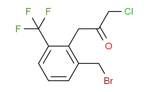 CAS No. 1803869-44-4, 1-(2-(Bromomethyl)-6-(trifluoromethyl)phenyl)-3-chloropropan-2-one