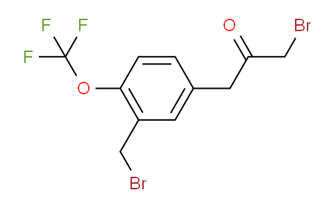 CAS No. 1804181-40-5, 1-Bromo-3-(3-(bromomethyl)-4-(trifluoromethoxy)phenyl)propan-2-one