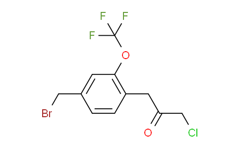 CAS No. 1804232-14-1, 1-(4-(Bromomethyl)-2-(trifluoromethoxy)phenyl)-3-chloropropan-2-one