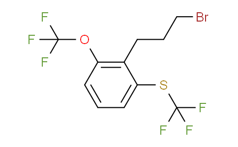 CAS No. 1806466-24-9, 1-(3-Bromopropyl)-2-(trifluoromethoxy)-6-(trifluoromethylthio)benzene