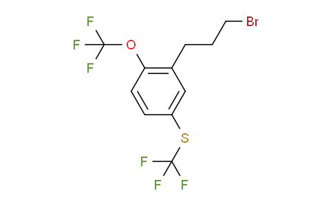 CAS No. 1806651-66-0, 1-(3-Bromopropyl)-2-(trifluoromethoxy)-5-(trifluoromethylthio)benzene