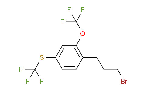 CAS No. 1805766-25-9, 1-(3-Bromopropyl)-2-(trifluoromethoxy)-4-(trifluoromethylthio)benzene