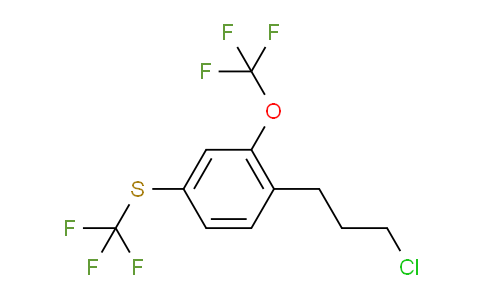 CAS No. 1805766-30-6, 1-(3-Chloropropyl)-2-(trifluoromethoxy)-4-(trifluoromethylthio)benzene