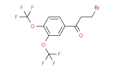 CAS No. 1803861-23-5, 1-(3,4-Bis(trifluoromethoxy)phenyl)-3-bromopropan-1-one