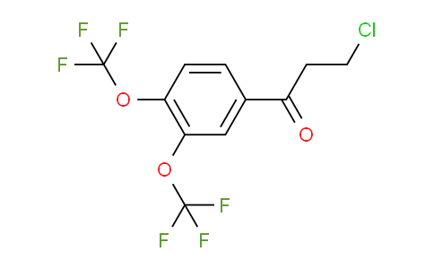 CAS No. 1803745-42-7, 1-(3,4-Bis(trifluoromethoxy)phenyl)-3-chloropropan-1-one