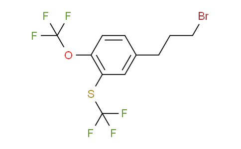 CAS No. 1806712-00-4, 1-(3-Bromopropyl)-4-(trifluoromethoxy)-3-(trifluoromethylthio)benzene