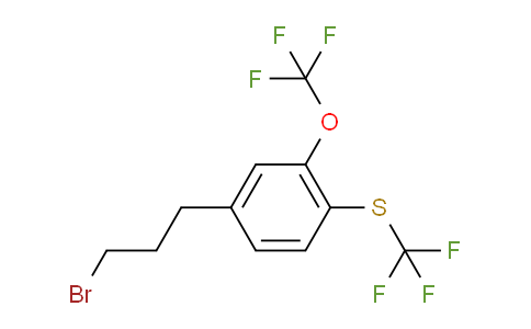 CAS No. 1806466-25-0, 1-(3-Bromopropyl)-3-(trifluoromethoxy)-4-(trifluoromethylthio)benzene