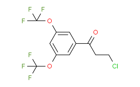 CAS No. 1804221-92-8, 1-(3,5-Bis(trifluoromethoxy)phenyl)-3-chloropropan-1-one