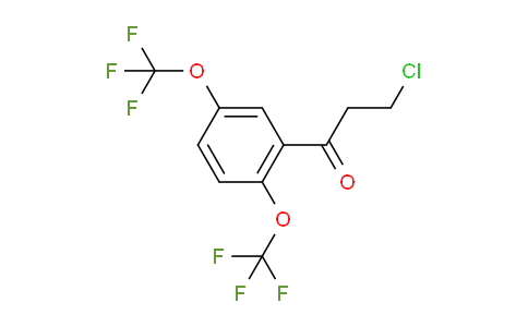 CAS No. 1804037-31-7, 1-(2,5-Bis(trifluoromethoxy)phenyl)-3-chloropropan-1-one
