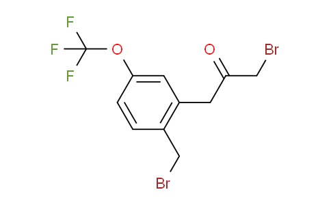 CAS No. 1804198-01-3, 1-Bromo-3-(2-(bromomethyl)-5-(trifluoromethoxy)phenyl)propan-2-one