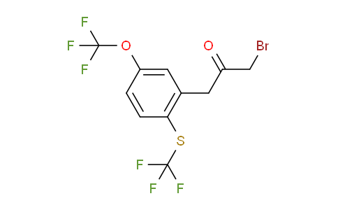 CAS No. 1805762-19-9, 1-Bromo-3-(5-(trifluoromethoxy)-2-(trifluoromethylthio)phenyl)propan-2-one