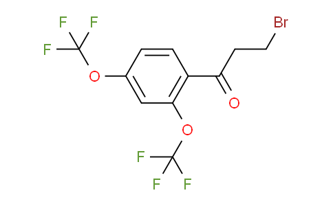 CAS No. 1806540-48-6, 1-(2,4-Bis(trifluoromethoxy)phenyl)-3-bromopropan-1-one